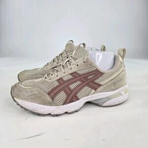 Asics GEL-1090v2 Sportstyle Sneaker US 7.5 Womens Beige Suede Athletic Shoes